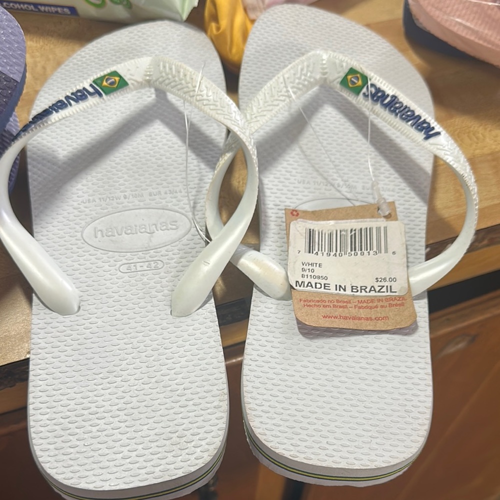 2 men Havaianas Sunset Print Flip Flops - Picture 2 of 3